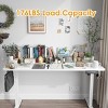 SEVOBAL Desks Adjustable Height Standing Desk with Splice Board, Comfortable and Relaxing Home Office Desk for Officer, Student, White, 24"*55"*27.5" - 3 of 4