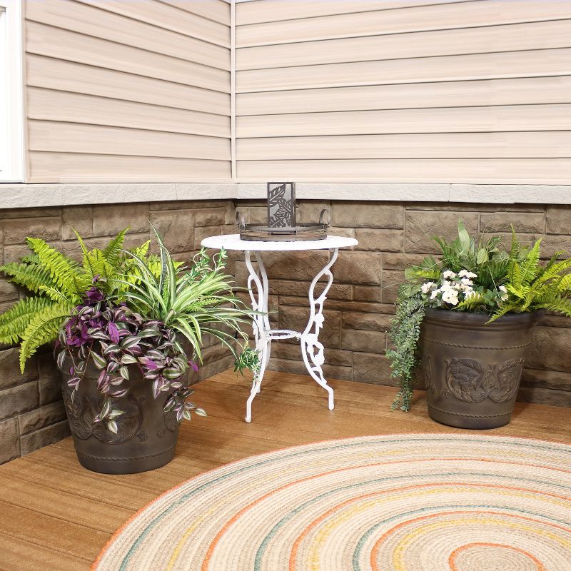 Sunnydaze Indoor/Outdoor Patio, Garden, or Porch Weather-Resistant Double-Walled Arabella Flower Pot Planter - 20", 2 of 9