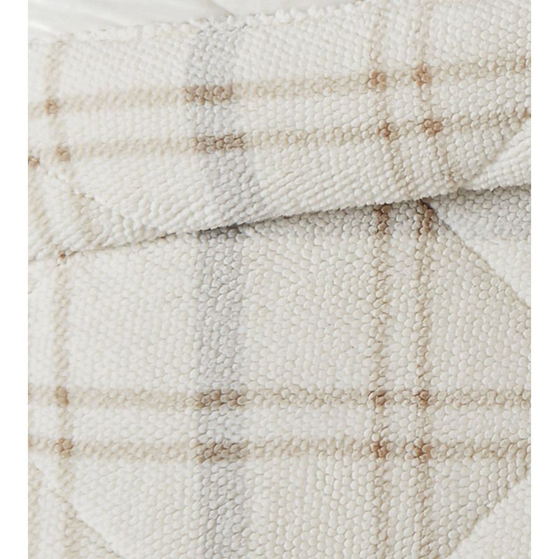 50"x60" Popcorn Plaid High Pile Fleece Plush Reversible Throw Blanket - London Fog, 5 of 8