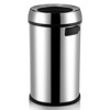 65L/17 Gal Open Top Trash Can, Round Stainless Steel Garbage Commercial/Kitchen Waste Bin Metal Waste Basket with Removable Inner Bucket - 2 of 4