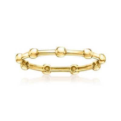 RS Pure by Ross-Simons Italian 14kt Yellow Gold Beaded Station Ring