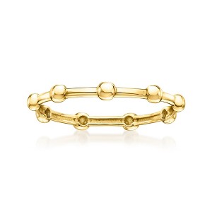 Pure Collection by Ross-Simons Italian 14kt Yellow Gold Beaded Station Ring - 1 of 4