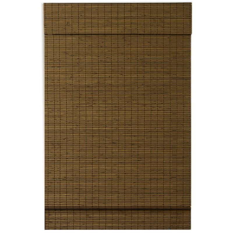 Cordless Maple Bamboo Roman Shade with Valance, 29 in. W x 64 in. L