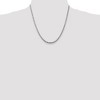 Black Bow Jewelry 3mm Sterling Silver Solid Rope Chain Necklace - 2 of 4