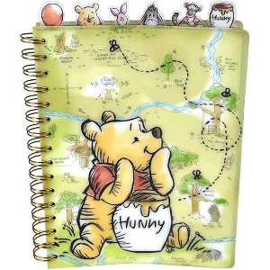 Disney Winnie the Pooh Tab Journal Notebook, Spiral Bound, 144 Lined Pages, 8 x 7 inches - 1 of 1