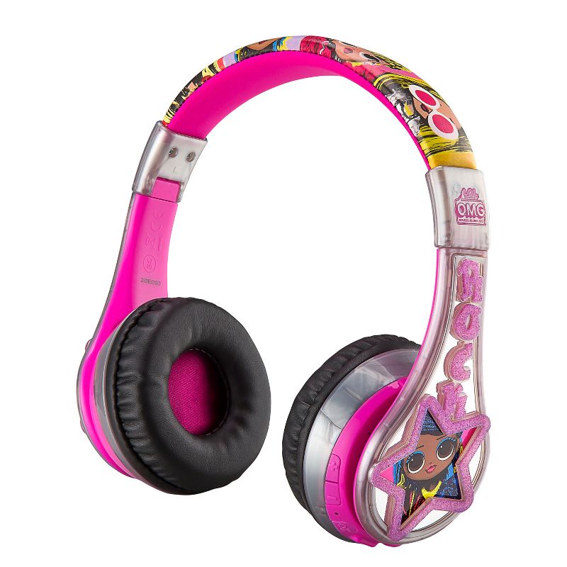 eKids LOL Surprise Bluetooth Headphones for Kids, Over Ear Headphones with Microphone - Pink (LL-B52.FXV1), 2 of 6
