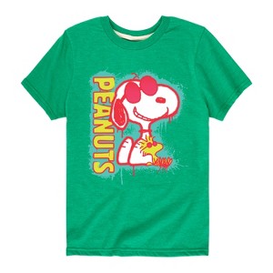 Boys' - Peanuts - Peanuts Snoopy Woodstock Short Sleeve Graphic T-Shirt - 1 of 4