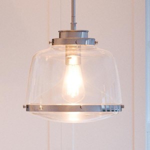 Urban Ambiance Luxury Luxe Industrial Pendant Light,  11"H x 11"W,  Polished Nickel Finish, UHP2534 - 1 of 4