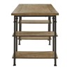 Lexicon Factory Farmhouse Wood and Metal Writing Desk in Brown/Black - image 3 of 4