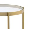 Royal Hampton End Table with Round Glass Top and Metal Frame - 3 of 4