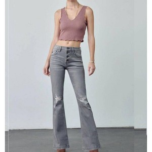 Women's Harlowe Mid Rise Flare Jean - KanCan - 1 of 4