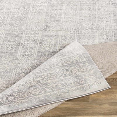 Glyncorrwg Gray and Off White Medium Pile Rectangular Area Rug