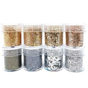 Wrapables Chunky Glitter for Hair Face Makeup Nail Art Decoration (8 Colors) - 1 of 4