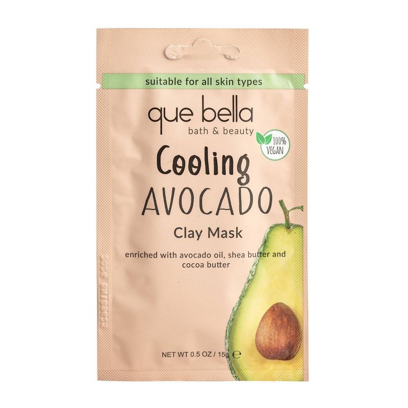 Que Bella Cooling Avocado Clay Mask&#160; - 0.5oz, 1 of 10