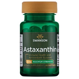 Swanson Astaxanthin - Maximum Strength 12 mg 30 Softgels - 1 of 2