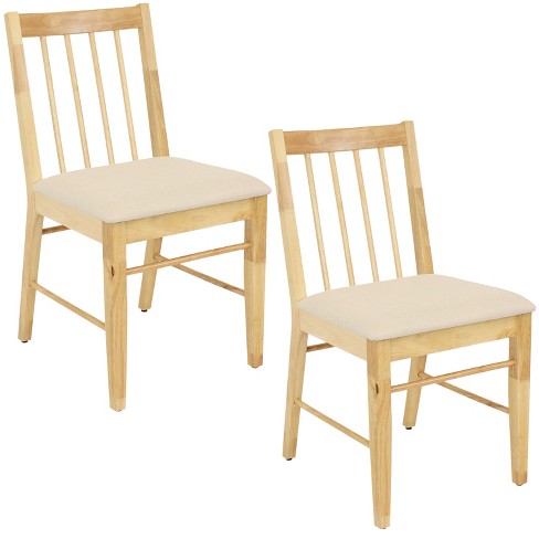 Wooden dining discount chairs with cushions