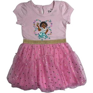 Disney Toddler/Little Girl's Princess Short Sleeve Casual Tulle Dresses - 1 of 4