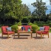 GDFStudio Keanu Outdoor Acacia Wood 4 Seater Chat Set with Cushions - 2 of 4
