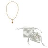 Adornia Tarnish Resistant 14k Gold Plated Lock Paper Clip Chain Toggle Necklace - 3 of 4
