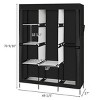 Racxily Portable Wardrobe Closet Organizer with Hanging Rod & 8 Shelves, Dustproof Cover, Waterproof Fabric Tiers, Heavy Duty Steel Frame - 2 of 4
