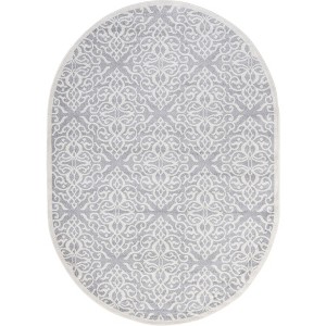 Nuloom Jaime Vintage Trellis Area Rug, Oval 6' 7" x 9', Gray - 1 of 4