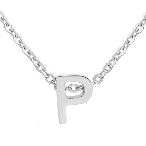 ELYA Women's Polished Initial Stainless Steel Necklace - ELYA - 1 of 4