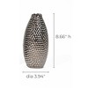 LuxenHome Antique Gold Dimpled 8.7-Inch Tall Terracotta Vase - 3 of 4