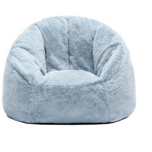 Itopfox Kids Mini Bean Bag Chair with Soft Faux Fur Cover, Foam Filled for Comfort, Includes Removable and Washable Cover Perfect for Children's Room - 1 of 4
