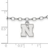 Black Bow Jewelry Sterling Silver Nebraska Cornhuskers NCAA Anklet 9 Inch - 2 of 4