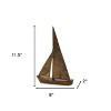 HomeRoots 12" Rust Aluminum Decorative Sailboat Tabletop Sculpture - 3 of 4
