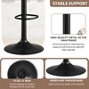 QingMoon Adjustable Bar Stools Set of 2, Modern Swivel Barstools, PU Leather Counter Height Chairs with Back and Footrest for Kitchen Island and Pub - 2 of 4