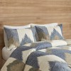 Sapphtopaz Duvet Cover Sets Bedding Sets Reversible Chevron Print Solid Color Back 3 Piece 1 Duvet Cover, 2 Pillow Shams - 2 of 4