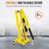 2 Ton Folding Hydraulic Engine Hoist with Leveler, 4400 LBS ，with Telescopic Boom & 6 Casters, for Garage Workshop Warehouse - 4 of 4