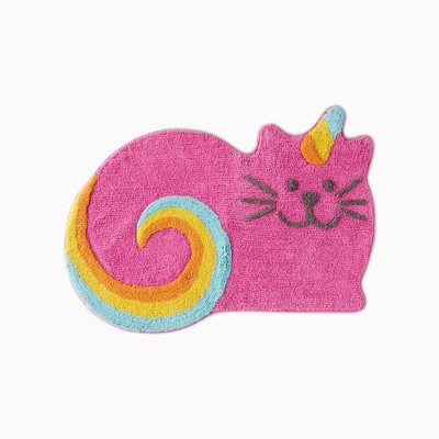 Meowgic Mythical Caticorn Shaped Design Rug 33in x 24in Multi by SKL Home