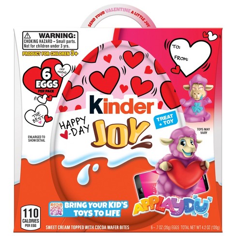 Kinder Joy Eggs Treat Plus Toy Sweet Cream and Chocolatey Wafers Valentines  Day Gift, 4.2 oz - Kroger