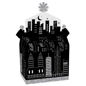 Big Dot of Happiness Nighttime City Skyline - Treat Box Party Favors - New York Party Goodie Gable Boxes - Set of 12 - 1 of 4