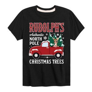 Boys' - Rudolph - Rudolphs Christmas Trees Short Sleeve Graphic T-Shirt - 1 of 4