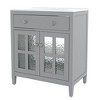 JUJABU 30" Bathroom Vanity with Ceramic Sink, Adjustable Shelf, Tip-Out Tray and Solid Wood Legs - 2 of 4