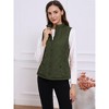 Allegra K Women's Stand Collar Lightweight Gilet Quilted Zip Vest - 2 of 4