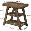 Gulches 3-Tier Small End Table, Rustic Brown Farmhouse Wooden Side Table Heavy-Duty Storage Sofa/Bedside Table - 3 of 3