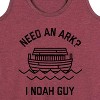 Women's - Instant Message - Need An Ark, I Noah Guy Graphic Racerback Tank - 2 of 4