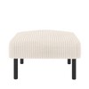 Grungis Square Ottoman Bench Foot Rest,Corduroy Fabric Ottoman Foot Stool with Soft Padded Seat for Living Room & Bedroom - 3 of 4