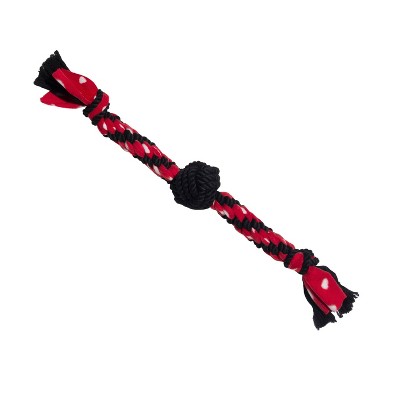 KONG Signature Rope Dog Toy - Black/Red