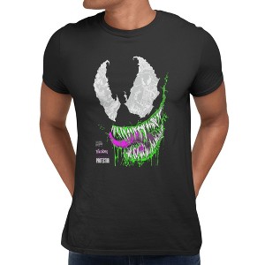 Marvel Comics Retro Mens Venom Lethal Protector Neon Iconic Face T