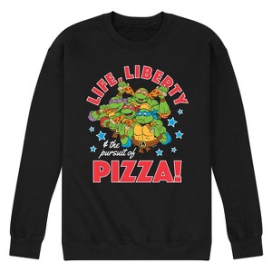 Men's - Teenage Mutant Ninja Turtles - Life Liberty Pursuit Of Pizza Graphic Fleece Sweatshirt - 1 of 4