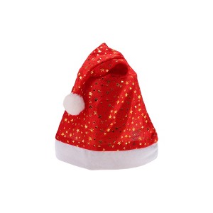 Unique Bargains Christmas Hats Thin Single-layer Five-star Polyester 11.02"x15.35" 1 Pc - 1 of 4