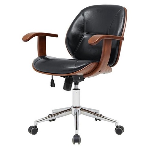 New Pacific Direct Samuel PU Bamboo Office Chair w/ Armrest - image 1 of 4