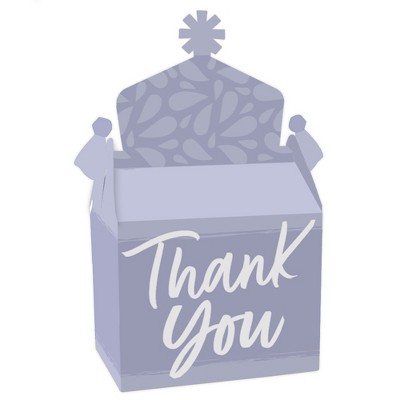 Big Dot of Happiness Purple Elegantly Simple - Treat Box Party Favors - Guest Party Favors Goodie Gable Boxes - Set of 12