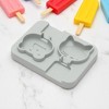 Unique Bargains Ice Pop Mould Double Mini Bears Cat Shape Comes with Plastic Stick Hand Washable 4.72"x3.62"x0.83" 1 Pc - 2 of 4