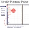 Undated Family Planner – 8.5" x 11" Weekly/Monthly Calendar for 5+ People, Meal Planning, Budgeting, Habit Tracker – Hardcover (Small Navy Floral) - 3 of 4